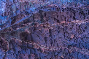USA, Minnesota, Lake Superior. Trail on rock cliff. Credit as USA, Minnesota, Lake Superior. Trail on rock cliff. Credit as
