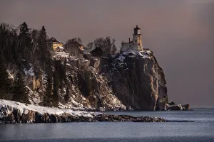 USA, Minnesota, Split Rock Lighthouse State Park. Split Rock Lighthouse on shore of Lake USA, Minnesota, Split Rock Lighthouse State Park. Split Rock Lighthouse on shore of Lake