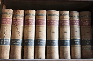 USA, Nevada. Old law books in library Virginia CIty, Nevada USA, Nevada. Old law books in library Virginia CIty, Nevada