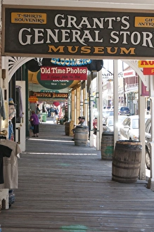 USA, Nevada. Sidewalk in historic Virginia CIty, Nevada USA, Nevada. Sidewalk in historic Virginia CIty, Nevada