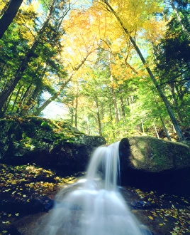 USA, New Hampshire, A waterfall in the White Mountains USA, New Hampshire, A waterfall in the White Mountains