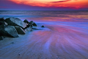 USA, New Jersey, Cape May. Sunset on Delaware Bay USA, New Jersey, Cape May. Sunset on Delaware Bay