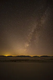 USA, New Mexico, White Sands National Park. Desert and Milky Way at night. Credit as USA, New Mexico, White Sands National Park. Desert and Milky Way at night. Credit as