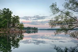 Images Dated 14th September 2017: USA, New York State. Calm summer morning on the St. Lawrence River, Thousand Islands