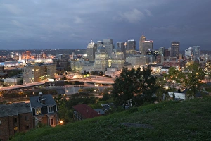 USA-Ohio-Cincinnati: Downtown View from Mt. Adams Neighborhood / Pre-Dawn USA-Ohio-Cincinnati: Downtown View from Mt. Adams Neighborhood / Pre-Dawn