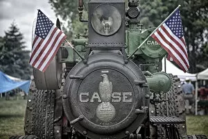 Images Dated 29th July 2012: USA, Oregon, Brooks, Antique Powerland, CASE steam powered tractor