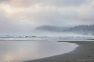 USA, Oregon, Cannon Beach looking to the north along the Pacific Coast line USA, Oregon, Cannon Beach looking to the north along the Pacific Coast line
