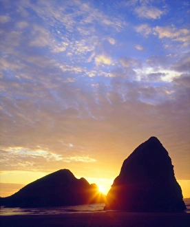USA; Oregon. Sunset over Gold Beach on the Oregon Coast USA; Oregon. Sunset over Gold Beach on the Oregon Coast