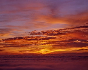 USA, Oregon. Sunset over the Pacific Ocean from Cape Perpetua USA, Oregon. Sunset over the Pacific Ocean from Cape Perpetua