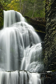 USA, Pennsylvania, Delaware Water Gap, Dingmans Falls. View of waterfall. Credit as USA, Pennsylvania, Delaware Water Gap, Dingmans Falls. View of waterfall. Credit as