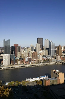 USA-Pennsylvania-Pittsburgh: Mid-Downtown from Mt. Washington / Late Afternoon USA-Pennsylvania-Pittsburgh: Mid-Downtown from Mt. Washington / Late Afternoon