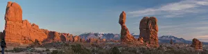 USA, Utah. Balanced rock at sunset, Arches National Park USA, Utah. Balanced rock at sunset, Arches National Park