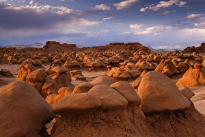 USA; Utah. View of Goblin Valley State Park at sunset USA; Utah. View of Goblin Valley State Park at sunset