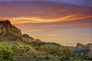 Zion National Park Gallery: USA, Utah, Zion National Park. Mountain landscape