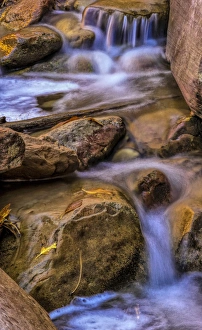 USA, Utah, Zion National Park. Rocks in stream USA, Utah, Zion National Park. Rocks in stream