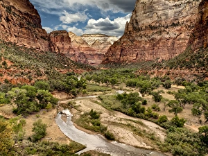 USA, Utah, Zion National Park, View along the Virgin River USA, Utah, Zion National Park, View along the Virgin River