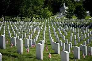 Burial Gallery: USA, VA, Arlington. Gravestones at Arlington National Cemetary
