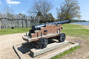 USA, Virginia, Jamestown, Jamestown Island, cannon USA, Virginia, Jamestown, Jamestown Island, cannon