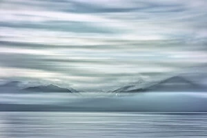 Images Dated 1st December 2016: USA, Washington, Seabeck.Motion blur seascape - Washington, Seabeck, Hood Canal, Olympic Mountains