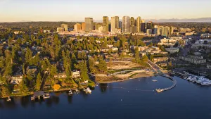 USA, Washington State, Bellevue. Meydenbauer Bay Park, Meydenbauer Bay USA, Washington State, Bellevue. Meydenbauer Bay Park, Meydenbauer Bay