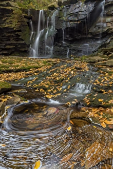 USA, West Virginia, Blackwater Falls State Park. Waterfall and whirlpool scenic. Credit as USA, West Virginia, Blackwater Falls State Park. Waterfall and whirlpool scenic. Credit as