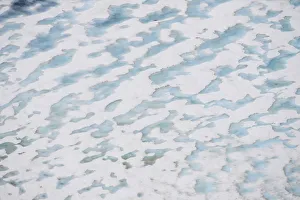 USA, Wyoming, Shoshone National Forest. Meltwater on snow-covered Twin Lakes ice. Credit as USA, Wyoming, Shoshone National Forest. Meltwater on snow-covered Twin Lakes ice. Credit as