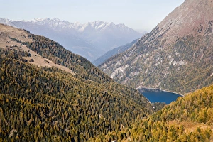 The valley Martelltal with lake Zufrittsee in south tyrol...Europe, central europe The valley Martelltal with lake Zufrittsee in south tyrol...Europe, central europe