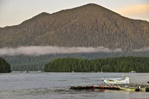 Images Dated 4th September 2011: Vancouver Island, Tofino. Meares Island with seaplane in foreground