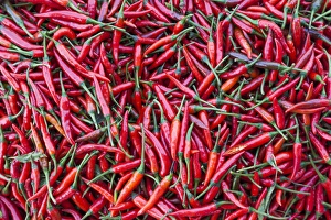 Vietnam, Dien Bien Phu, city market, chillies Vietnam, Dien Bien Phu, city market, chillies