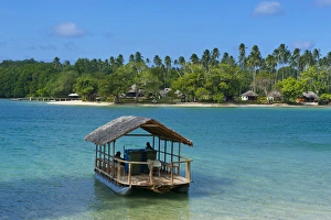 View across the bay to Oyster island, Island of Espiritu Santo, Vanuatu, South Pacific View across the bay to Oyster island, Island of Espiritu Santo, Vanuatu, South Pacific