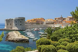 Adriatic Sea Gallery: View of boats in Old Port, Dubrovnik, Dalmatian Coast, Adriatic Sea, Croatia