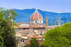 View of city center of Florence, Firenze, UNESCO World Heritage site, Tuscany, Italy View of city center of Florence, Firenze, UNESCO World Heritage site, Tuscany, Italy