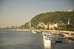 View form Fishermens Bastion next to Matyas Church, Castle Hill, Bude side of Central Budapest View form Fishermens Bastion next to Matyas Church, Castle Hill, Bude side of Central Budapest