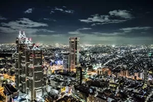 Images Dated 3rd December 2016: View from the Government Building of Tokyo Japan, cityscape at night