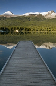View from the lakeshore of Maligne Lake, Jasper National Park, Jasper Canada View from the lakeshore of Maligne Lake, Jasper National Park, Jasper Canada