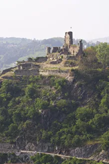 A view from the Mont Pipet on the ruins of the episcopal chateau Batie on the Mont Salomon mountain A view from the Mont Pipet on the ruins of the episcopal chateau Batie on the Mont Salomon mountain