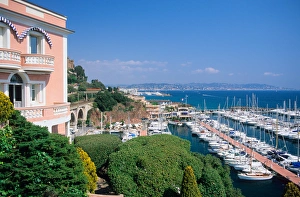 Villa overlooking a marina on the French Riviera west of Nice, France Villa overlooking a marina on the French Riviera west of Nice, France