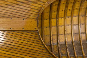 <b class=qtipBold><figcaption>Vintage wooden canoe detail</figcaption></b><br>Vintage wooden canoe detail.<br><em>© Cindy Miller Hopkins / DanitaDelimont.com</em> Vintage wooden canoe detail