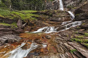 Virginia Falls in Glacier National Park, Montana, USA Virginia Falls in Glacier National Park, Montana, USA