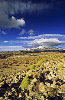 Vulcano Parinacota (6342m) and Pomerape (6286m) Chile during sunset are part of the Vulcano Parinacota (6342m) and Pomerape (6286m) Chile during sunset are part of the