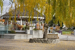 WA, Leavenworth, Bavarian style village, Gazebo in the park WA, Leavenworth, Bavarian style village, Gazebo in the park