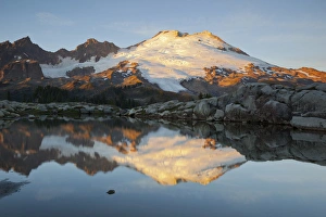 WA, Mount Baker National Recreation Area, Park Butte, Mount Baker reflected in alpine WA, Mount Baker National Recreation Area, Park Butte, Mount Baker reflected in alpine