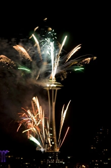 WA, Seattle, New Years Eve celebration at the Space Needle WA, Seattle, New Years Eve celebration at the Space Needle