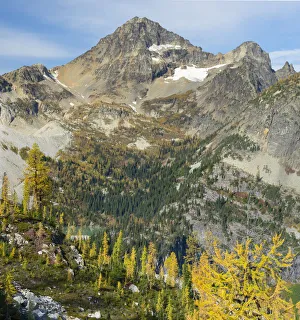 Washington State, North Cascades, Lewis Lake and Black Peak, view from Heather Pass Washington State, North Cascades, Lewis Lake and Black Peak, view from Heather Pass