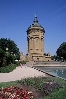 Wasserturm watertower in Mannheim, Germany. germany, german, europe, european Wasserturm watertower in Mannheim, Germany. germany, german, europe, european