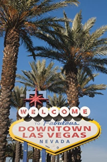 Welcome to downtown Las Vegas sign, Las Vegas, Nevada Welcome to downtown Las Vegas sign, Las Vegas, Nevada
