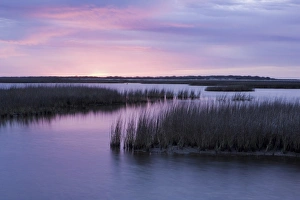 Winter sunrise over Welder flats along the Texas intracoastal waterway, Espiritu Santo bay Winter sunrise over Welder flats along the Texas intracoastal waterway, Espiritu Santo bay
