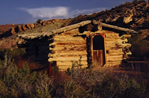 Wolfe Ranch Cabin, Arches National Park, Utah, USA Wolfe Ranch Cabin, Arches National Park, Utah, USA