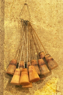 wooden bung plugs with an iron wire hook that are used for cleaning the barrles with wooden bung plugs with an iron wire hook that are used for cleaning the barrles with