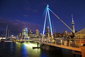 Wynyard Crossing bridge between Viaduct Harbour and Wynyard Quarter, Auckland waterfront Wynyard Crossing bridge between Viaduct Harbour and Wynyard Quarter, Auckland waterfront